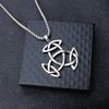 New European and American Hollow Out Trendy Men's Pendant Titanium Steel Necklace