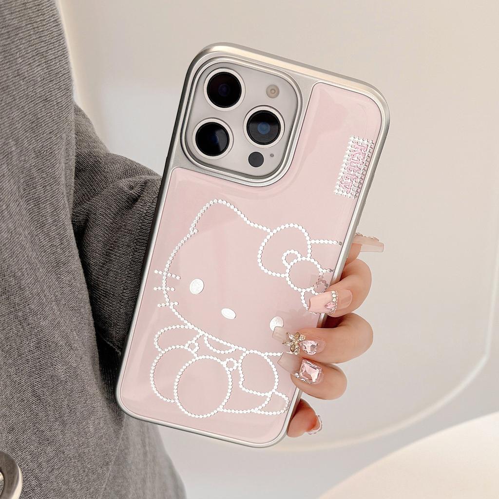 Gilt iphone16 mobile phone case 15promax pink cartoon cat 14 Apple 13 Epoxy 17 for Huawei
