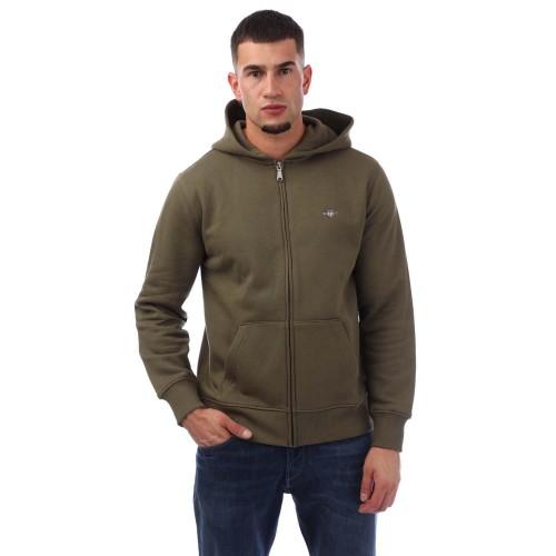 Gant Mens Shield Logo Full Zip Hoodie