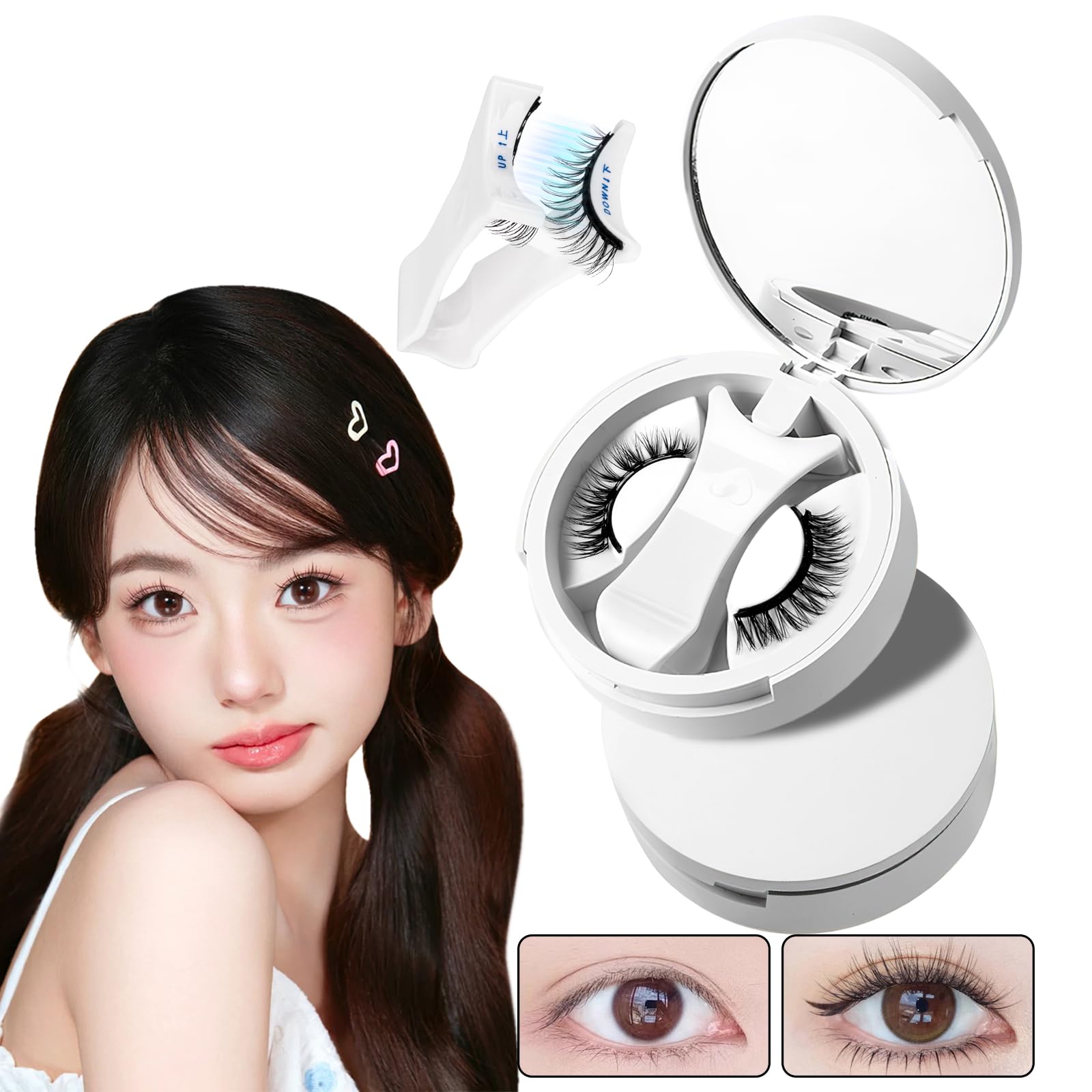 

Vineen Магнитные Накладные Магнитные Накладные Без Клея или Подводки Легко Для Идеально Подходят для и Ресниц, Популярные, Ультралегкие, Цельные Ресницы, Требуется,