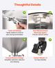 Stainless Steel Conical Fermenter, 16 Gal/60L Home Brewing Fermenation Tank, Brew Bucket Fermentor with Conical Bottom, 3 Caster Wheels, Lid, Handle &