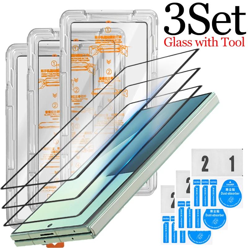 1-3Pcs Privacy Tempered Glass Screen Protector For Samsung Galaxy Z Fold 8 7 6 5 One-Click Auto Install Anti-Scratch Full Cover