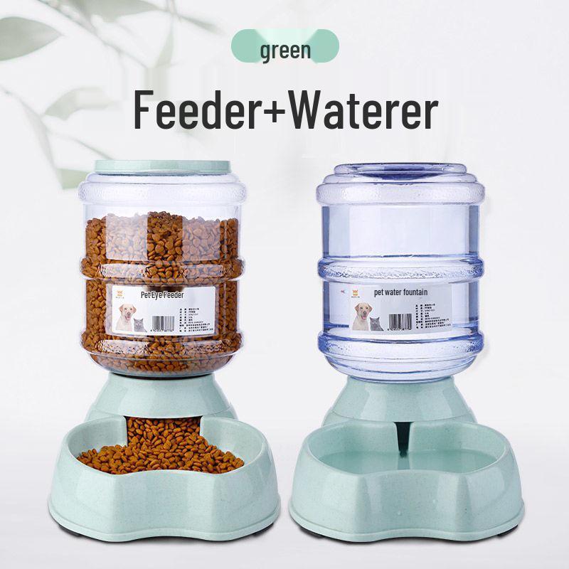 Large Capacity Automatic Pet Feeder and Water Dispenser for Dogs and Cats