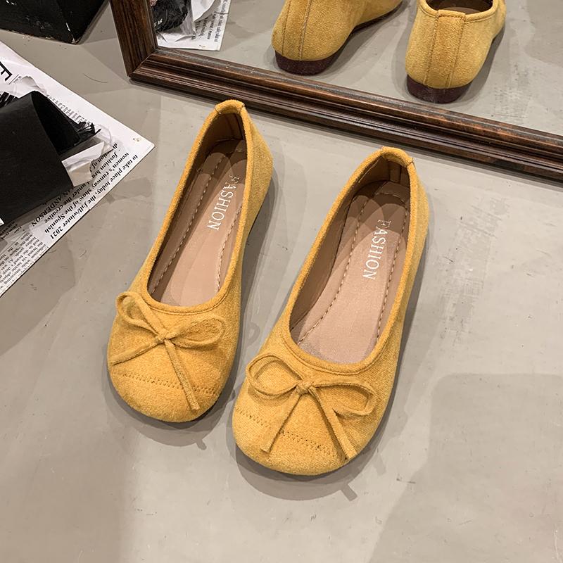 Fashion Suede Leopard Women Flats Shoes Fashion Shallow Bow Woman Shoes 2025 New Trend Spring Designer Brand Walking Cozy Female Zapatos