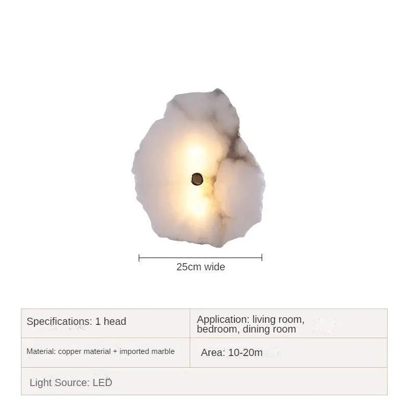 

Легкий роскошный натуральный мраморный полностью медный настенный светильник современный нерегулярный ресторан спальня украшение высококачественный фон настенный светильник Warm White (2700-3500K)