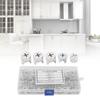 75 Pcs Assortment Kit 3-in-1 Eccentric Hardware Wheels  for Cabinet, Closet, Drawer, Wardrobe