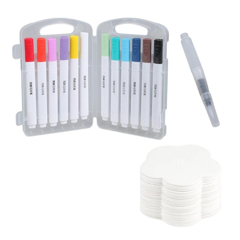 Magics 3D Foam Texture Painting Kits Watercolor Pen Magics Puff Paint Puff Drawing Texture Painting Kits Art Supplies