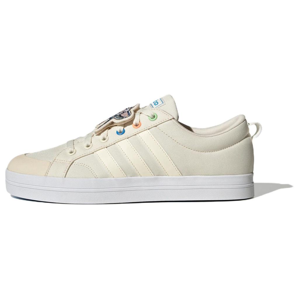 Adidas Neo Bravada Fabric Leather Comfortable Casual Low-Top Skate Shoes Unisex Sneakers Beige HP9680