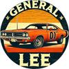 General Lee Vintage Metal Wall Art Tin Sign 8x8 Inch Retro Home Decor Dukes of Hazzard