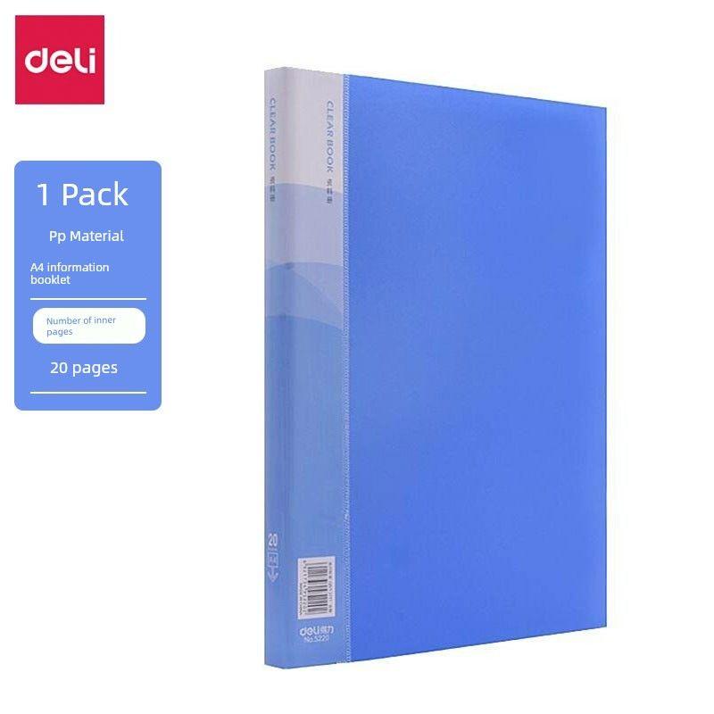 

Deli Page File Binder Info Booklet 5220 Thickened Information Booklet 20 Pages
