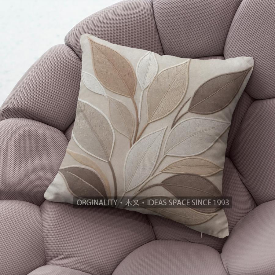 Boho Tropical Leaf Print Square Throw Pillow Covers Pattern Cushion Cover Suitable For Sofa Bedroom Car Pillow Cover