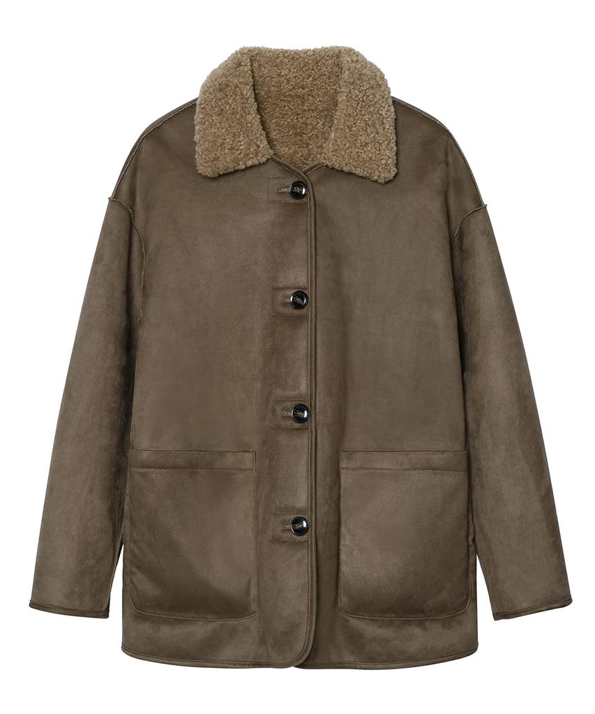 Leftseoul Reversible Half Shearling Jacket [Hazelnut]