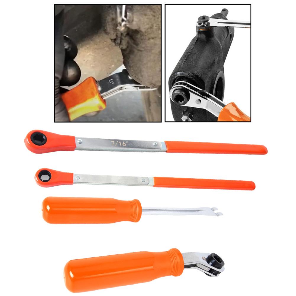 Automatic Slack Adjuster Release Tool Kit 4 Pieces with For 516inch 716inch 916inch Sizes for Truck Brake Repair