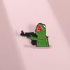 Design Animal Quirky Frog Pin Stylish Alloy Brooch For Bags And Clothing