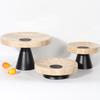 Abay Yellow Travertine Style Round Fruit Plate