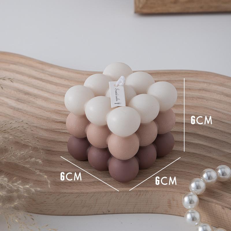 Macaron Color Bubble Rubik's Cube Aromatherapy Candle Creative Aromatherapy Souvenir Shape Candle Ornament