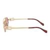 Miu Miu Hollow Logo Metal Oval Sunglasses Men sunglasses Gold MU54ZSZVN50D