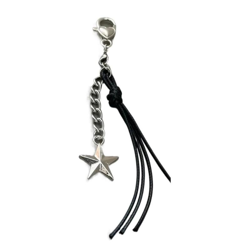Fashion Five-pointed Star Bead Hanging Pendant Sweet Cool Phone Strap Bag Decoration Hanging Lanyard for Girls Women