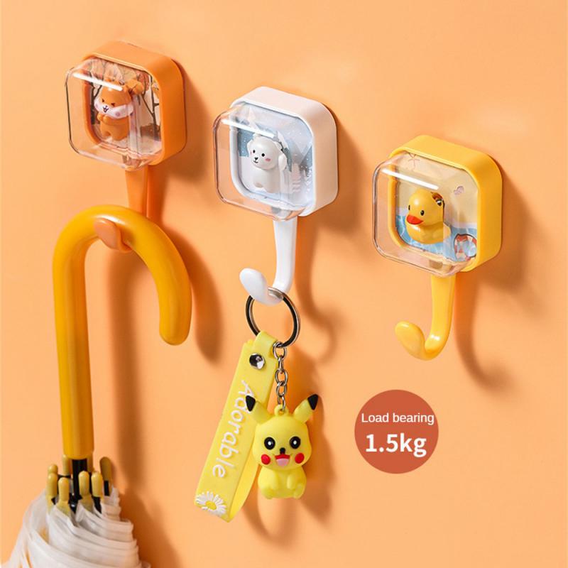1/2PCS Sticky Hook Leave No Trace Strong Adhesive Solid Popular Decorative Fashionable Convenient Key Organizer Home Hooks