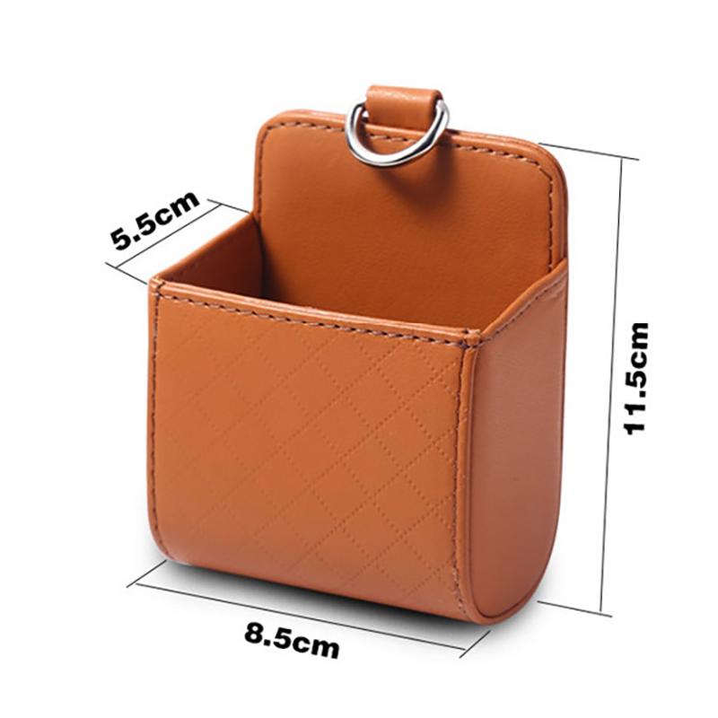 SCIONE Car Air Outlet Mobile Phone Storage Bag Air Conditioning Multifunctional Car Storage Box Car Lambskin Air Outlet Storage Hanging Bag