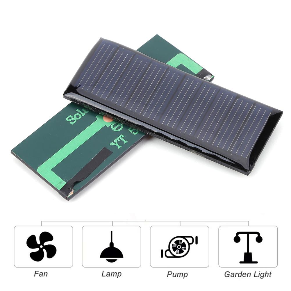 100-1pcs Mini Solar Cell Panel 5V 0.23W 45MA Pocket Solar Charging Panels Polysilicon Power Bank for 3.7V Solar Toy/LED Light