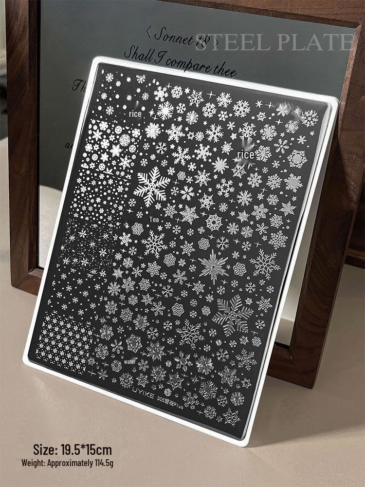 Placas de Estampación para Uñas - Texturas de Estrellas, Puntos, Líneas, Cuadrícula y Encaje