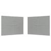 Party Tent Side Panel 2 pcs Light Grey 400 x 195 cm PE and Steel