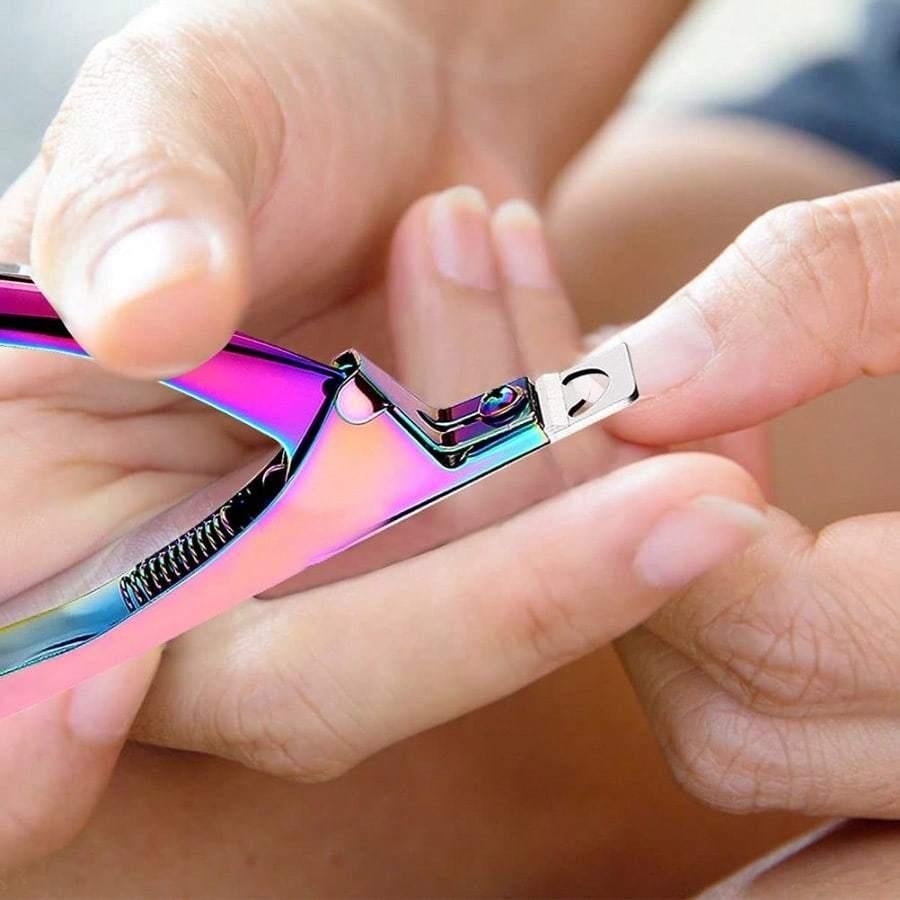 Professional Acrylic False Nail Clippers For Acrylic Nails Nail Tip Cutter Nail Manicure Tool Rainbow