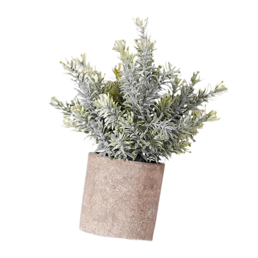 Artificial Plant Small Potted Faux Greenery Lifelike Plastic Plant for Housewarming Indoor Garden Office Bedroom