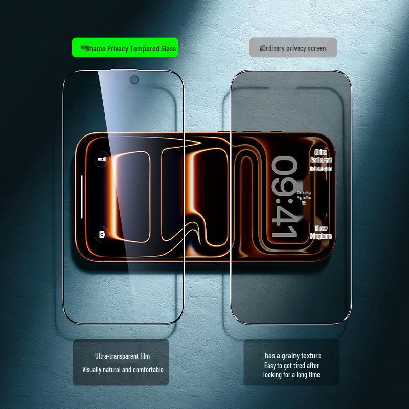 ShineMo iPhone 16 Pro Max Privacy Tempered Glass Screen Protector
