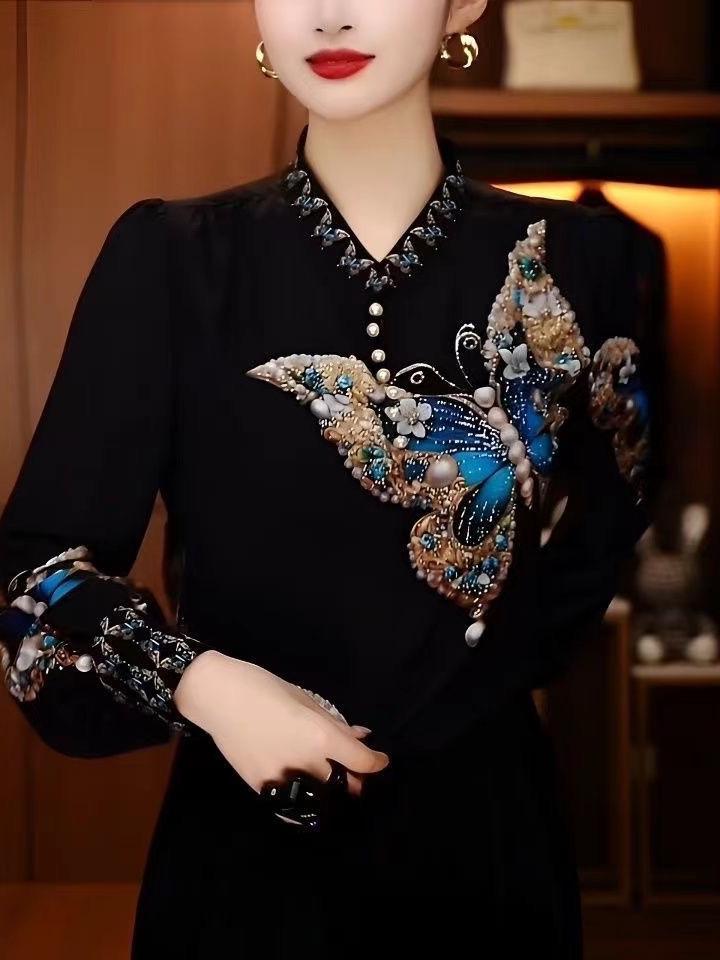 Stilvolles, mit Samt gefüttertes Herbst/Winter-Schlankheitsoberteil für Damen