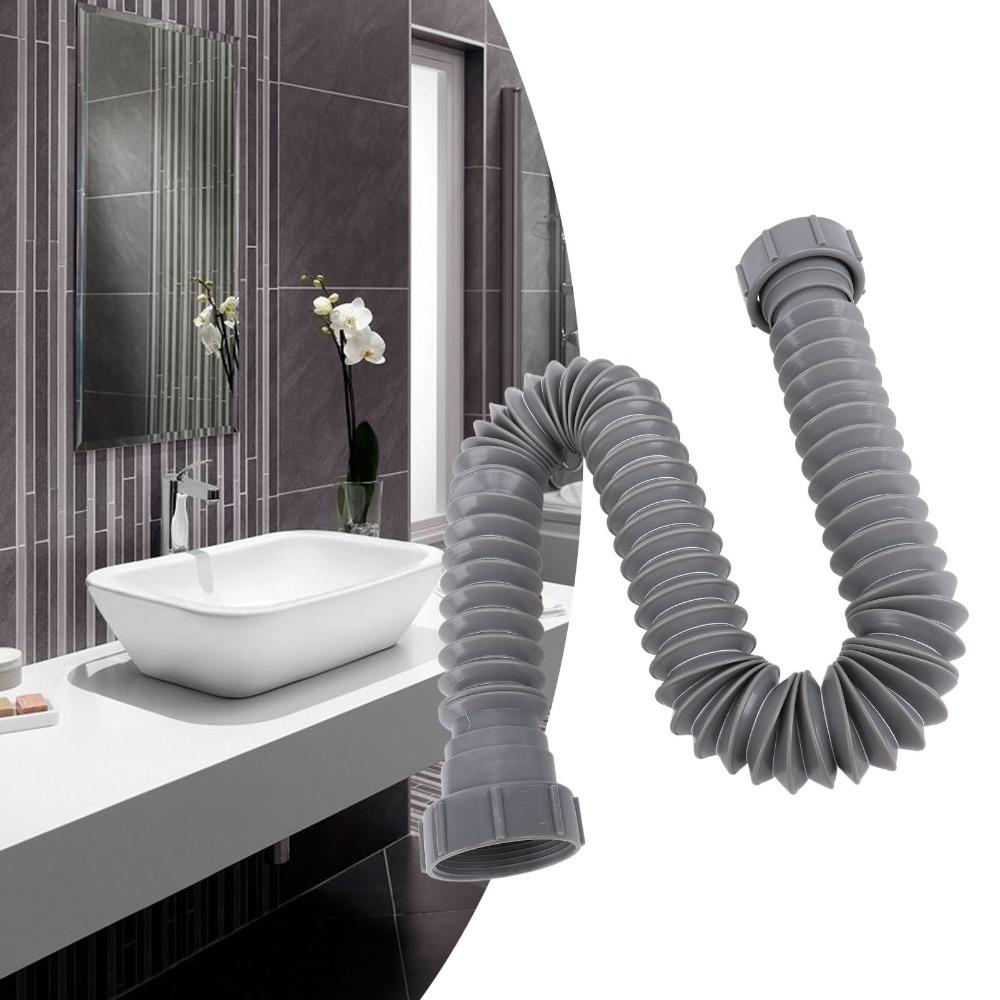 Leakproof Design Sink Drain Hose 45mm Inlet P Trap Pipe Kit Under Sink Plumbing Pipe Slotted Basin