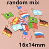 20pcs Enamel Football National Flags of Various Countries Charms Pendant DIY Jewelry Making Accessories for Necklace Earrings