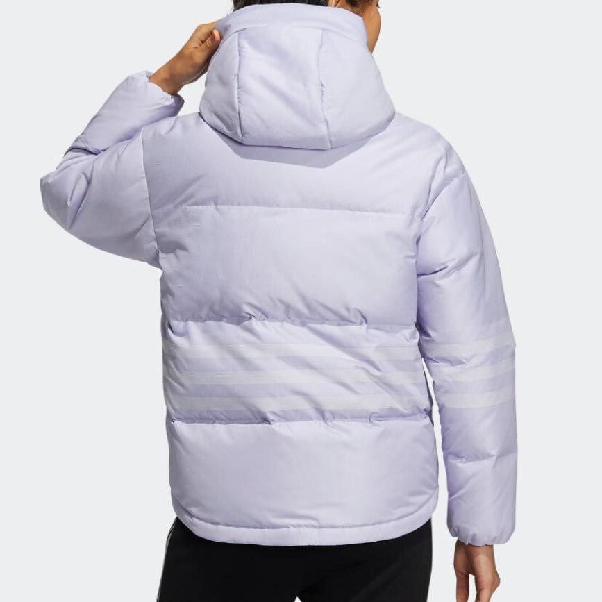 Adidas Neo Outdoor Sports Warm Hooded Down Jacket Winter Women Jacket Light-Purple H18634