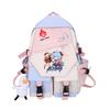 Large Capacity Schoolbag with Shoulder Strap; Student Three-piece Pencil Case Set