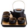 Quality Chinese Tea Set Hand-held Black Ceramic Teapot Teacup Set Kung Fu Tea Set Tea Box Purple Sand Charm Tea Pet Tea Ceremony