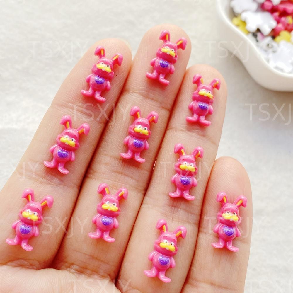 

50pcs Mini colored cartoon such as puppies, rabbits, giraffes, and pandas Nail Art Flatback Stone Figurines Scrapbook Charm DIY