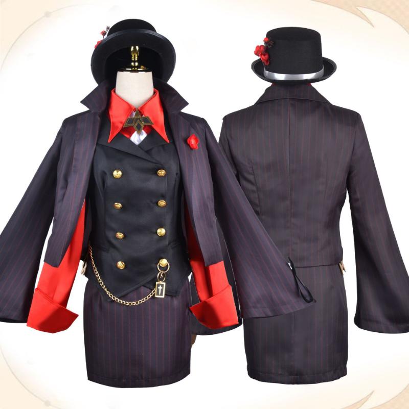 Cosplay kostým Hu Tao Top Sukně Vesta Jednotný oblek Tepelně odolný Syntéza Paruka Karnevalové party kostýmy Paruky Klobouk