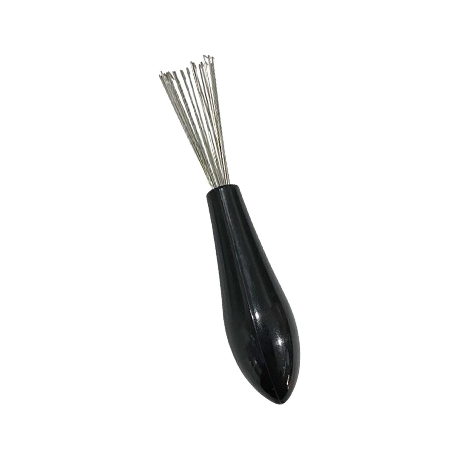 

Small Hand Tool Detangling Comb and Hair Brush Cleaner Random Color Hair Dust Remover with Plastic Handle Home Salon Use