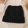 Thick Knit Cat Ear Beanie Hat Women Warm Protection Oversized Fit Slimming Face Effect