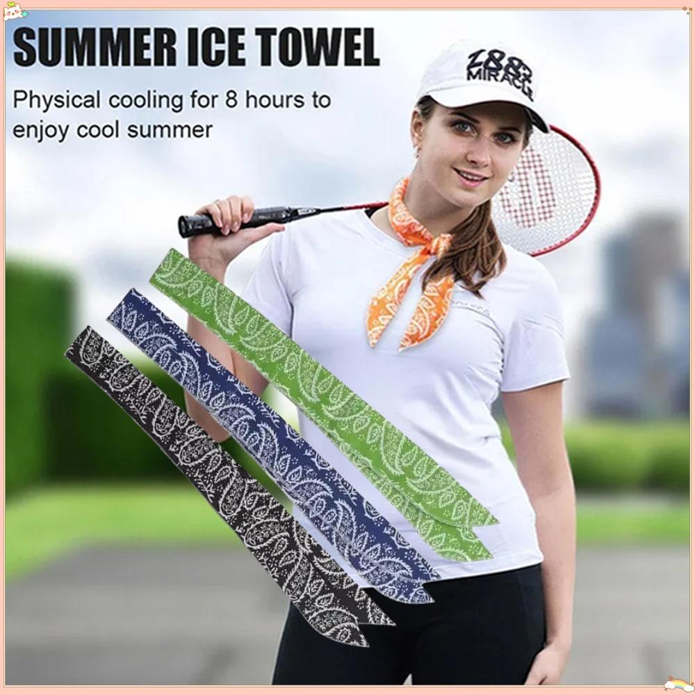 Multifunctional Summer Cooling Scarves Neck Wrap Headband Cooling Bandana Scarf Cold Towel Unisex Printed Soaked Tie Around Neck