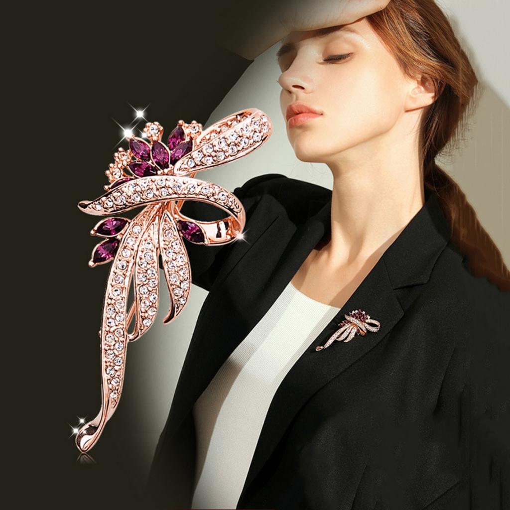 Zircon Shining Brooch Suit Accessories Women Jewelry Gifts