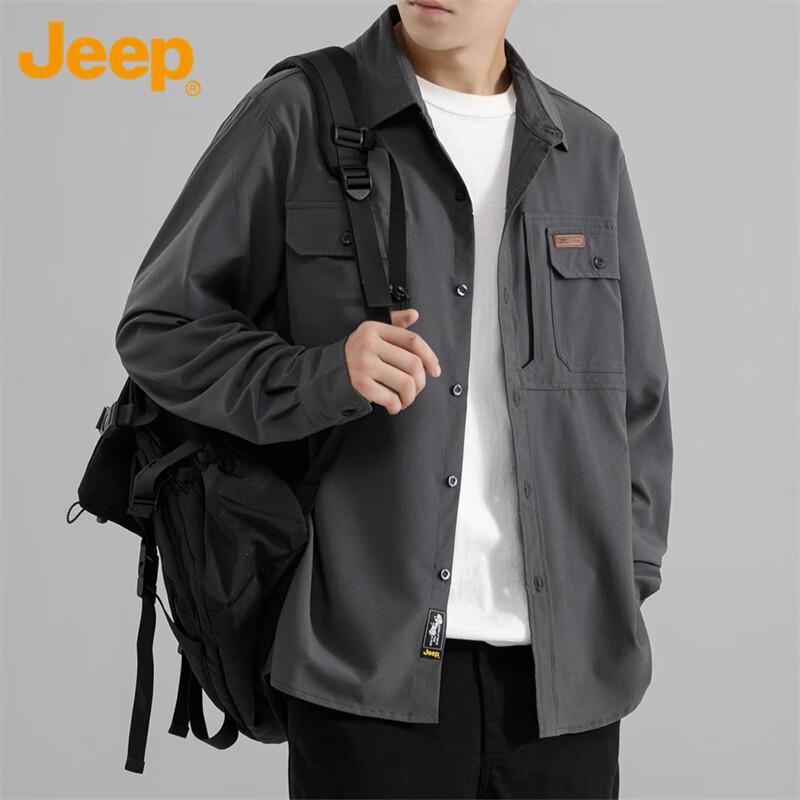 JEEP Men's Long Sleeve Casual Work Shirt