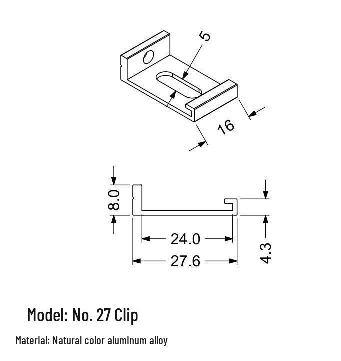 Adjustable LED Wall Washer Bracket with Stainless Steel Buckle & Aluminum Base