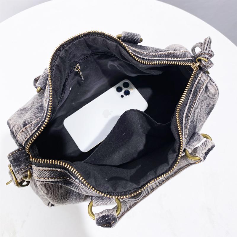 Vintage denim motorcycle & bicycle bags for women luxury designer bags and bags new simple shift shoulder crossbody