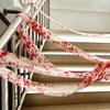 3M/5M Horrible Blood Stained Gauze Halloween Party Warning Tape Isolation Tapes Bloody Bandage Decor House Yard Decoration