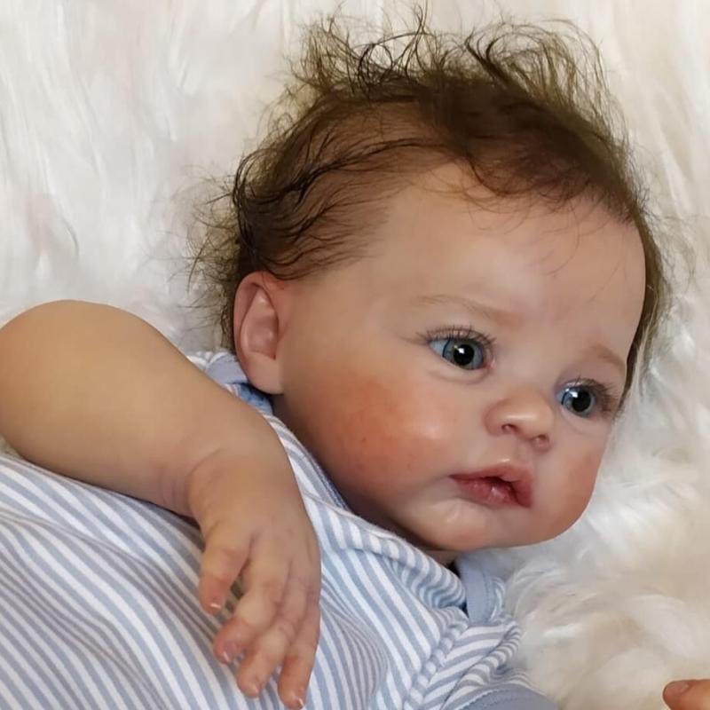 49 Cm Full Silicone Body Simulation Reborn Baby Doll Lifelike Cute Meadow 3D Skin Delicate Painted Newborn Boy Doll Baby Girl Toy Kid's Birthday Gifts