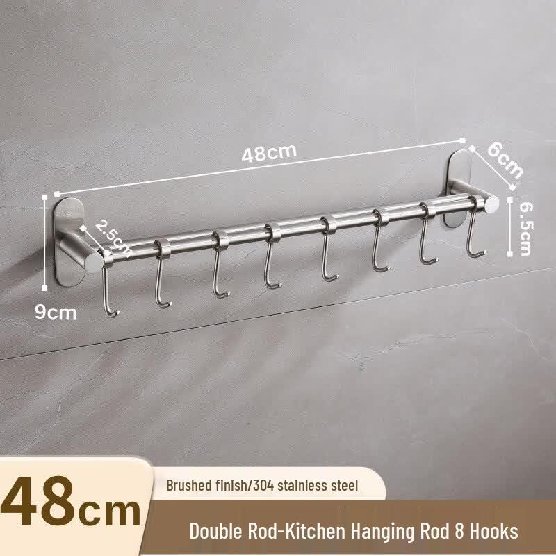 MDNG 48cm Stainless Steel Wall-Mounted Kitchen Storage Rack