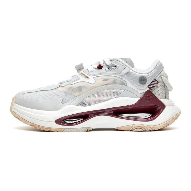 Li Ning Running Shoes Women's Low top White/Gray/Red AGLR084-9