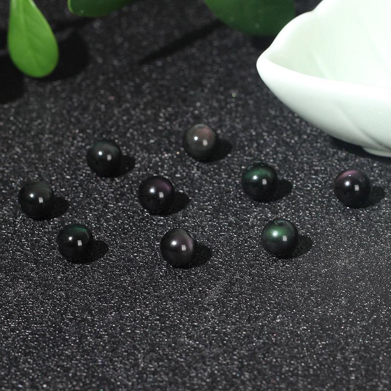 Natural Double Gold Eye Obsidian Beads Pixiu Bracelet with Silver Sheen Crystal Accessories